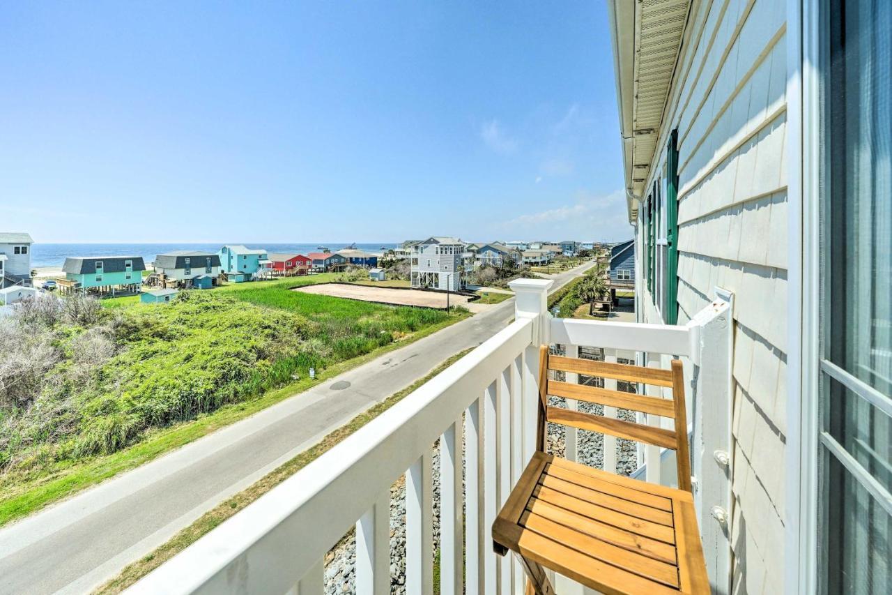 Ocean-View Oak Island Condo, 1 Block To Beach! Dış mekan fotoğraf